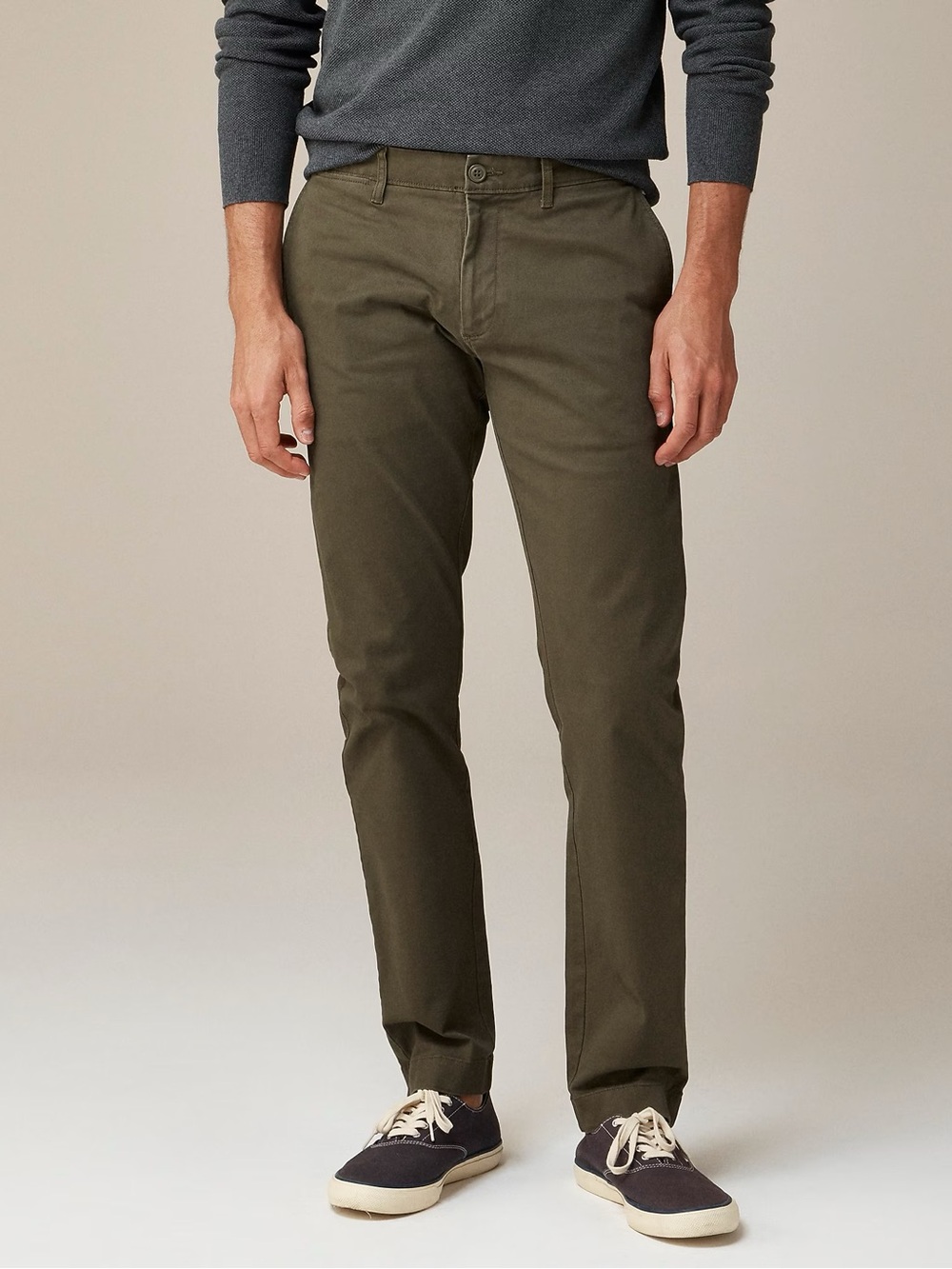 J. CREW Slim-fit stretch chino pant in Military Green Size 33 NWT $98 CR318